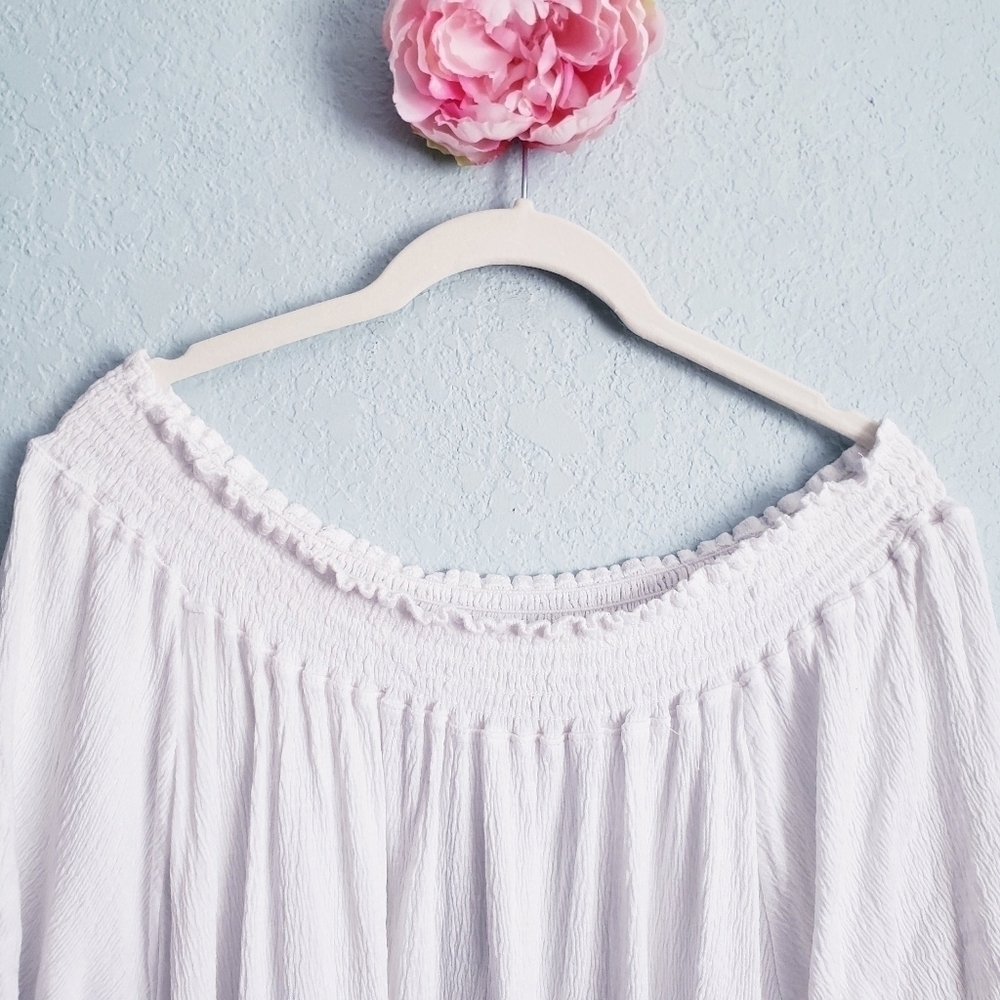 Nation LTF White Textured Off Shoulder Top - Picture 4 of 7